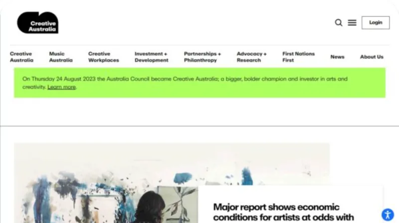 Australia Council for the Arts screenshot